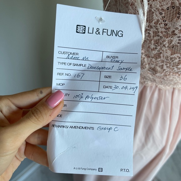 Jake’s Cocktail - baby pink sequence design dress nwt - Picture 4 of 4